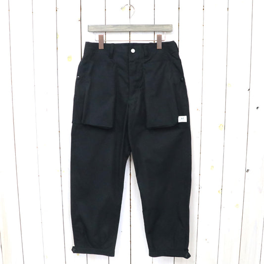 SASSAFRAS『DIGS CREW PANTS 4/5(WEATHER)』(BLACK)