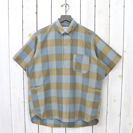 SASSAFRAS『WHEEL BARROW SHELL SHIRT 1/2(BLOCK CHECK)』(BEIGE CHECK)