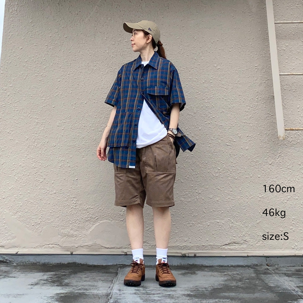 SASSAFRAS『DIGS CREW HALF 1/2(MADRAS CHECK)』(NAVY CHECK)