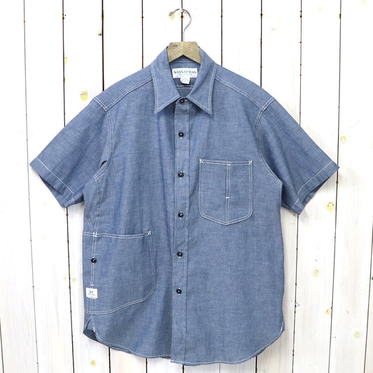 SASSAFRAS『DIGGIN SHIRT 1/2(5oz CHAMBRAY)』(BLUE)