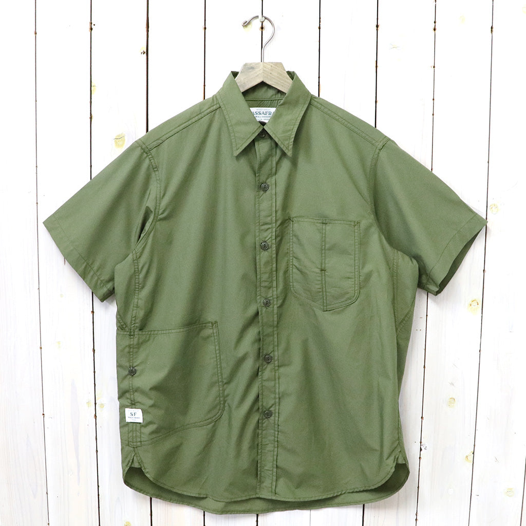SASSAFRAS『DIGGIN SHIRT 1/2(SUPIMA TYPEWRITER)』(OLIVE) – Reggieshop