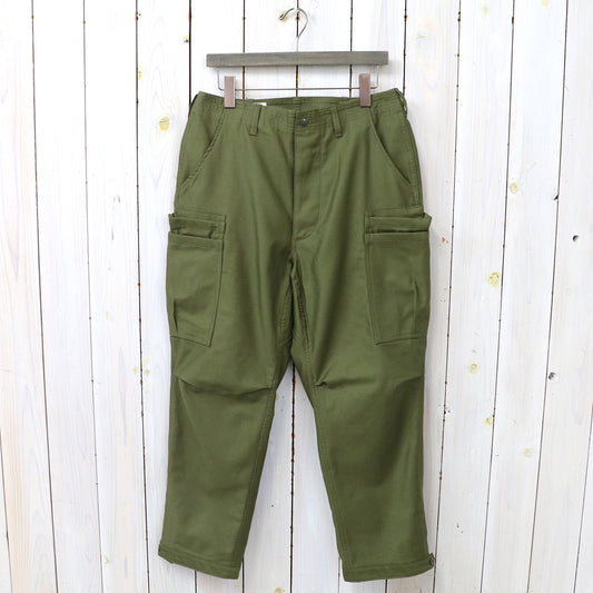 SASSAFRAS : OVERGROWN PANTS 4/5(BACK SATIN) (OLIVE)