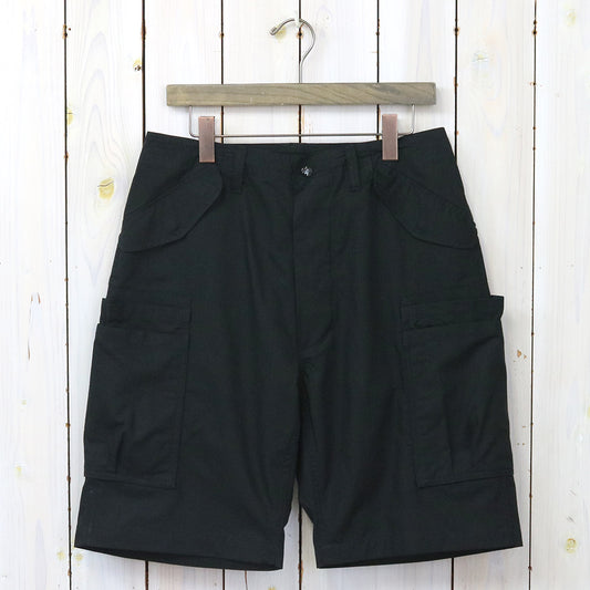 SASSAFRAS : OVERGROWN PANTS 1/2(ARMY RIPSTOP) (BLACK)