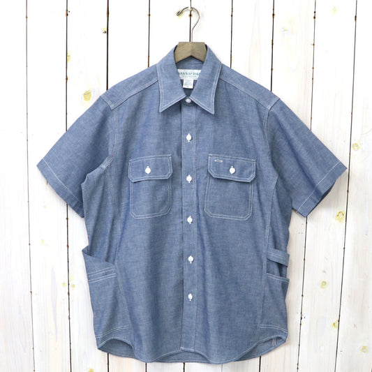 SASSAFRAS : GARDENER SHIRT 1/2(5oz CHAMBRAY) (BLUE)