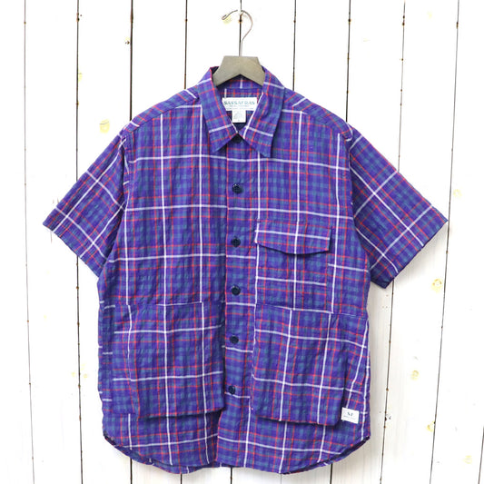 SASSAFRAS : DIGS CREW HALF 1/2(C/P RIPPLE CHECK) (BLUE)