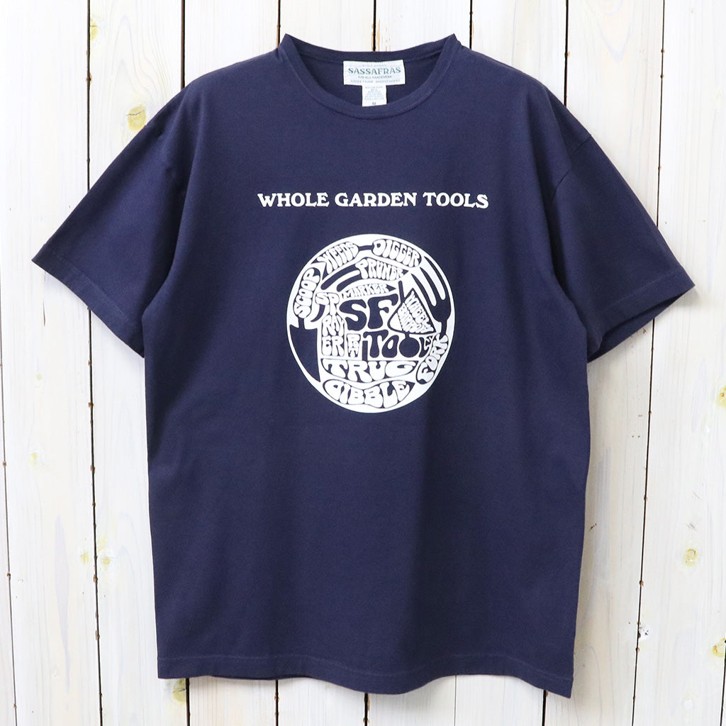 SASSAFRAS (ササフラス) : WHOLE GARDEN TOOLS T 1/2 (NAVY) – Reggieshop