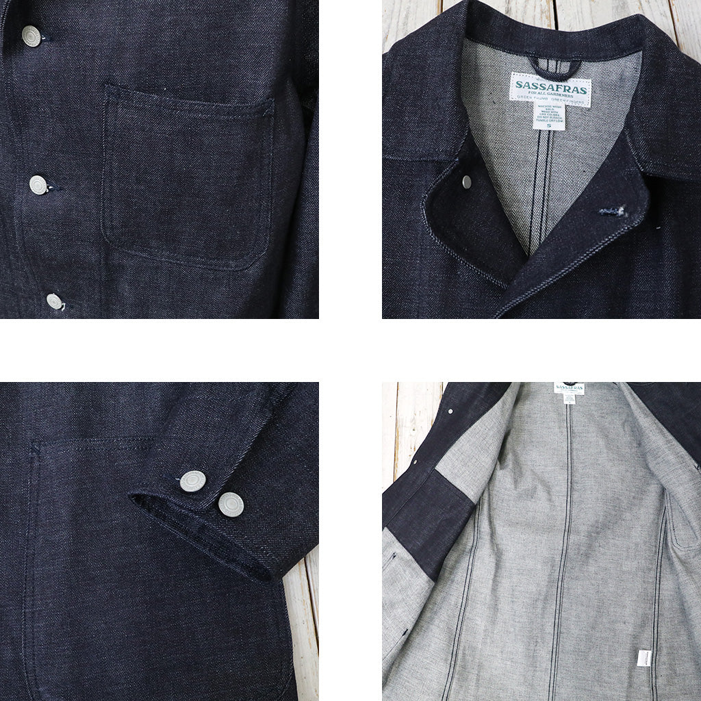 SASSAFRAS : SPRAYER JACKET(13.5oz DENIM) (INDIGO)