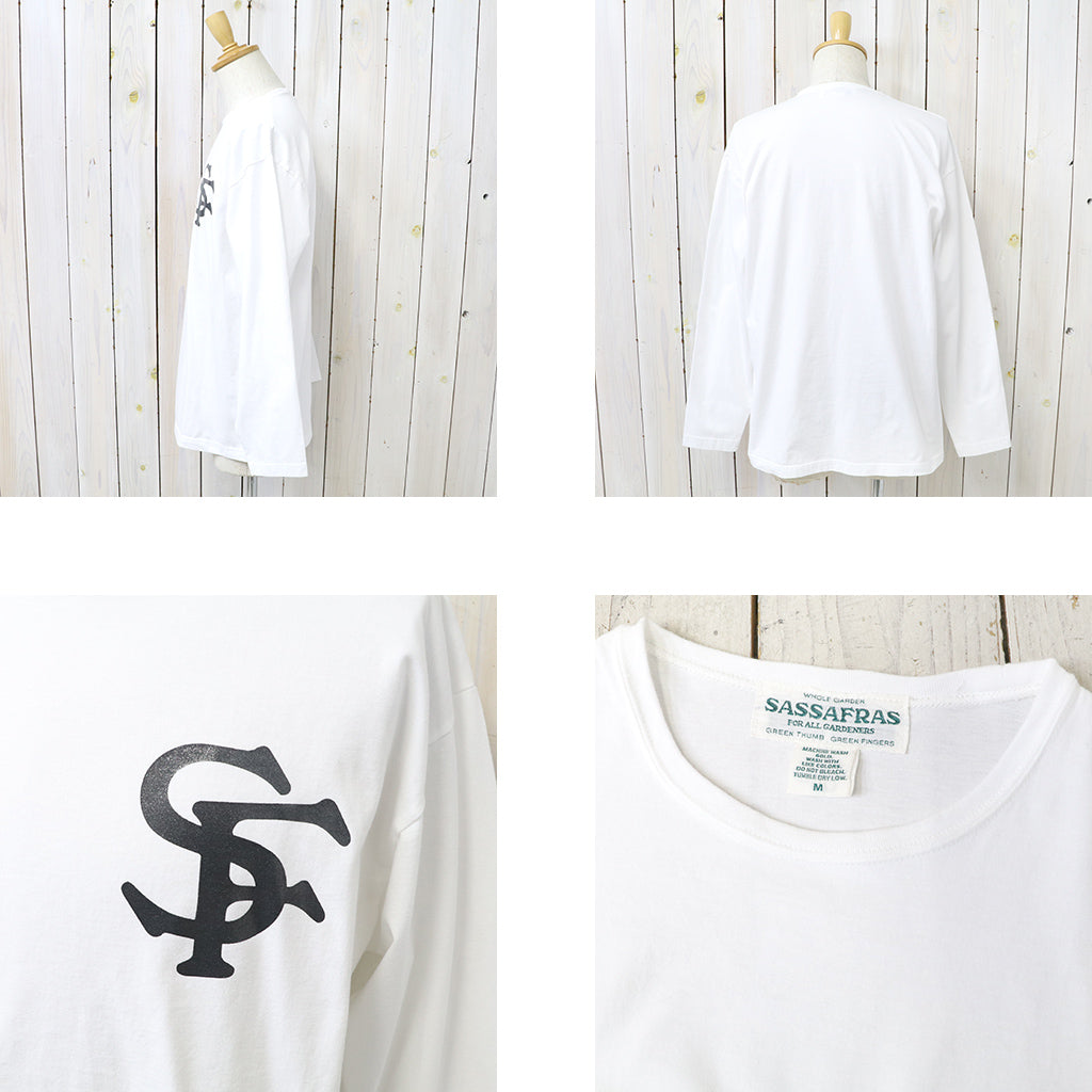 SASSAFRAS : SF LOGO TYPE T (WHITE)