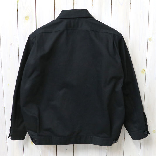 SASSAFRAS : OVERGROWN TRUG JACKET(HERRINGBONE TWILL) (BLACK)