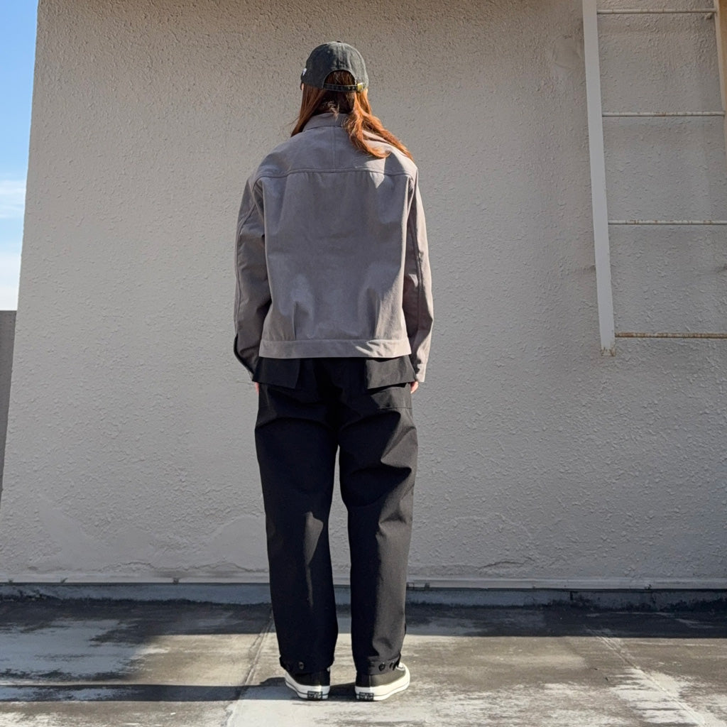 SASSAFRAS : DIGS CREW PANTS 4/5(P/C WEATHER) (BLACK)