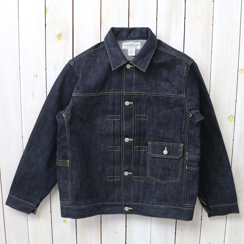 SASSAFRAS : GARDENER R JACKET(14oz DENIM) (INDIGO) – Reggieshop