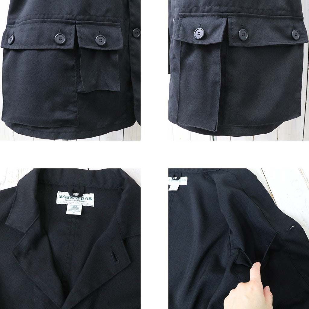 SASSAFRAS : G.D.U. LEAF JACKET-WOOLINO (BLACK)