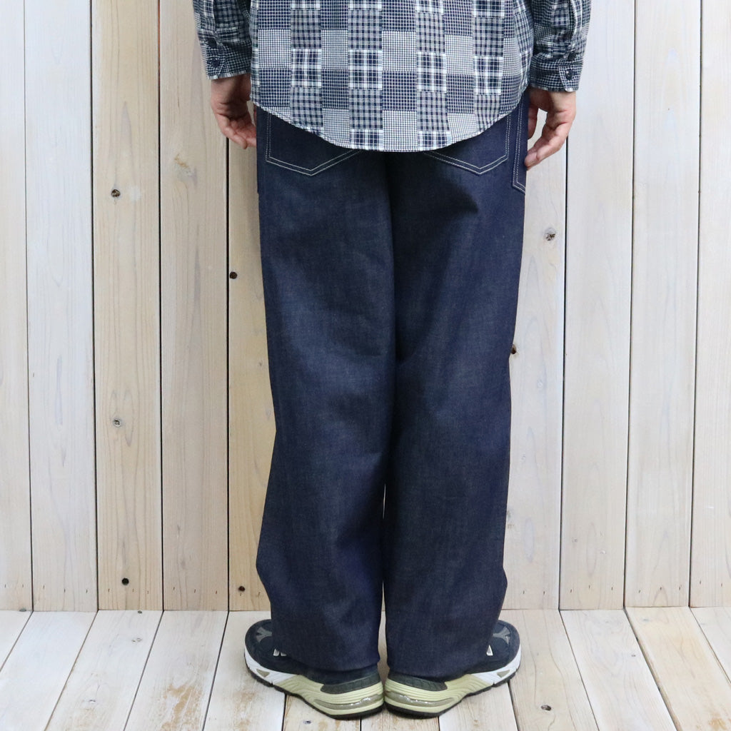 SASSAFRAS : D SCOOP PANTS-10oz MILITARY DENIM