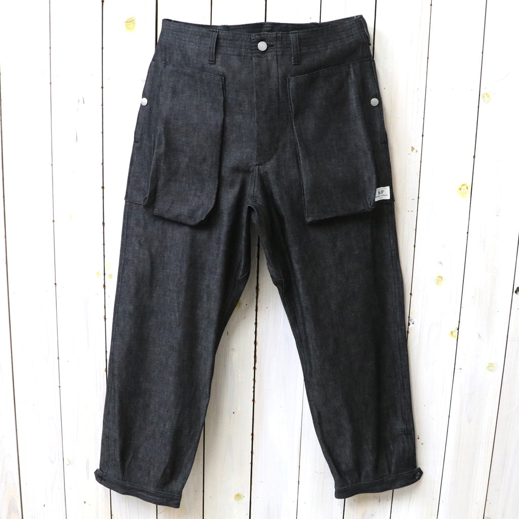SASSAFRAS : DIGS CREW PANTS 4/5-8oz DENIM (BLACK) – Reggieshop SASSAFRAS : DIGS CREW PANTS 4/5-8oz DENIM (BLACK) – Reggieshop