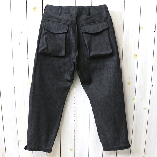 SASSAFRAS : DIGS CREW PANTS 4/5-8oz DENIM (BLACK)