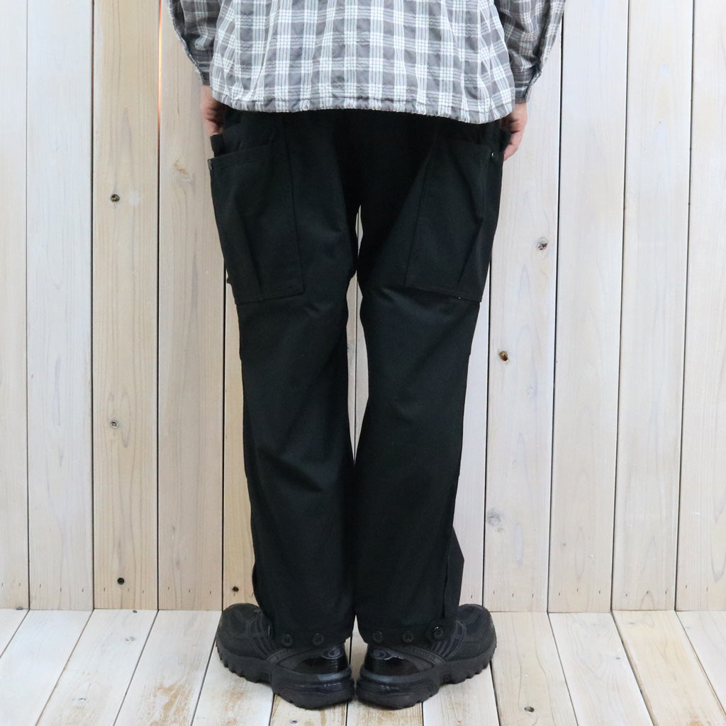 SASSAFRAS : OVERGROWN PANTS 4/5-ARMY RIPSTOP (BLACK)