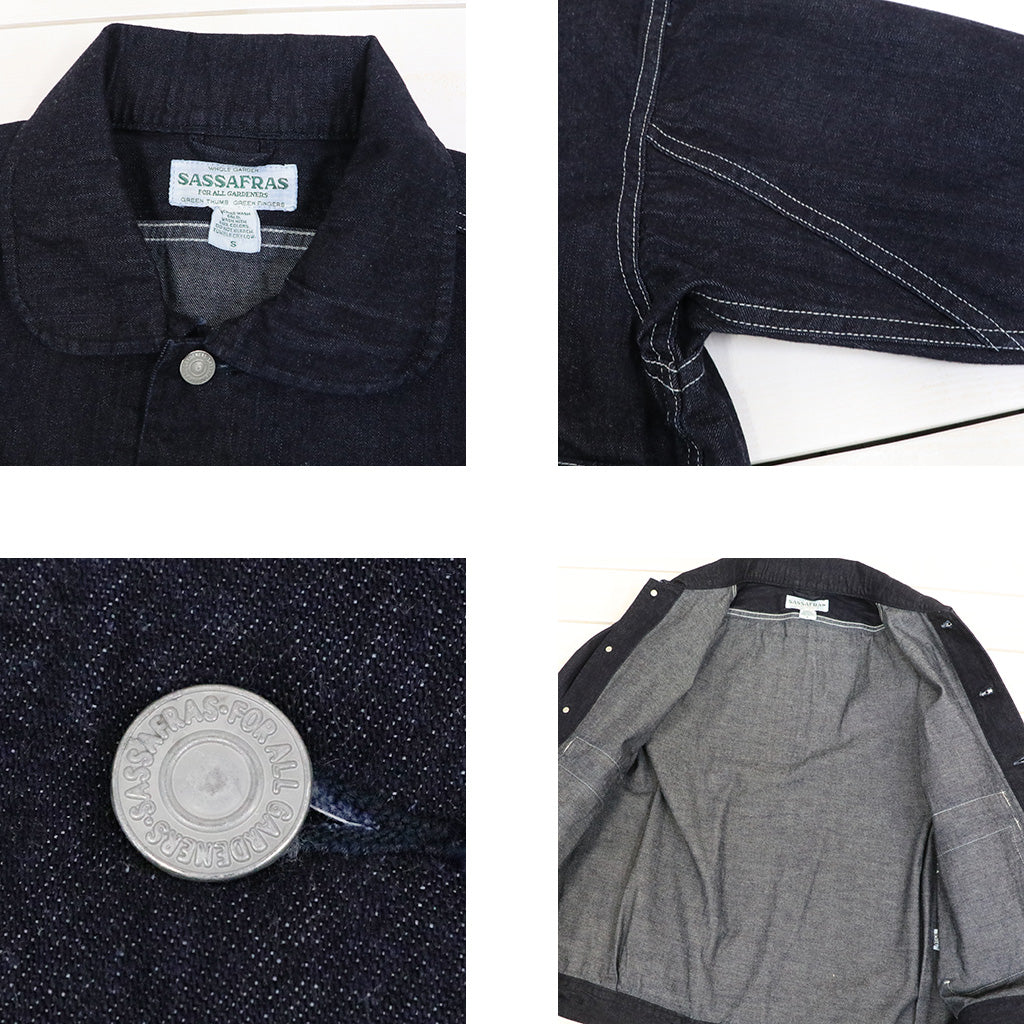 SASSAFRAS : OVERGROWN TRUG JACKET-11oz DENIM