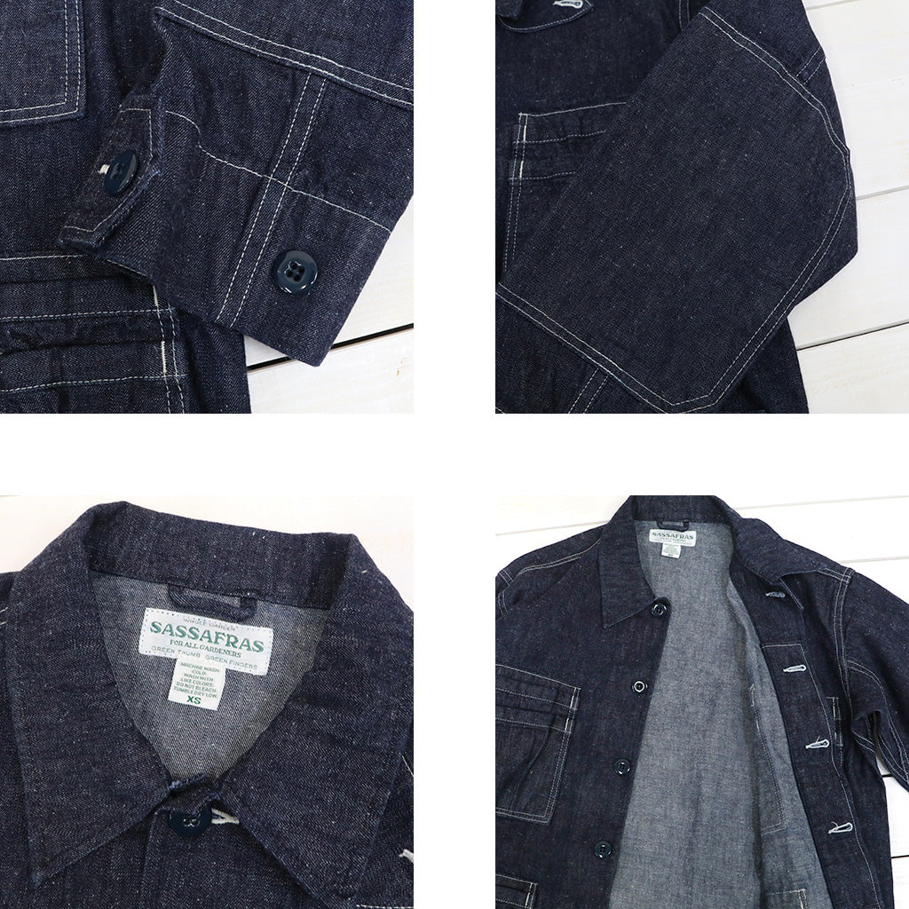 SASSAFRAS : OVERGROWN FATIGUE JACKET-11.5oz DENIM