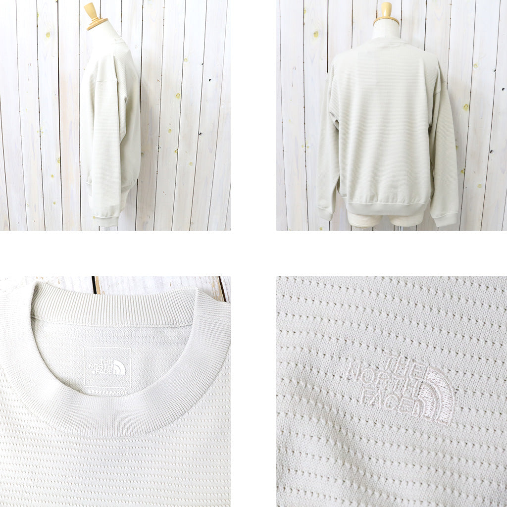 THE NORTH FACE : L/S Ripple Knit Crew (フォッシルアイボリー)