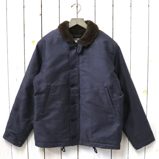 WAREHOUSE『Lot 2181 N-1 WINTER JACKET(BLUE JUNGLE CLOTH) NAVY BLUE(NXss-23181)プリント有』(NAVY)