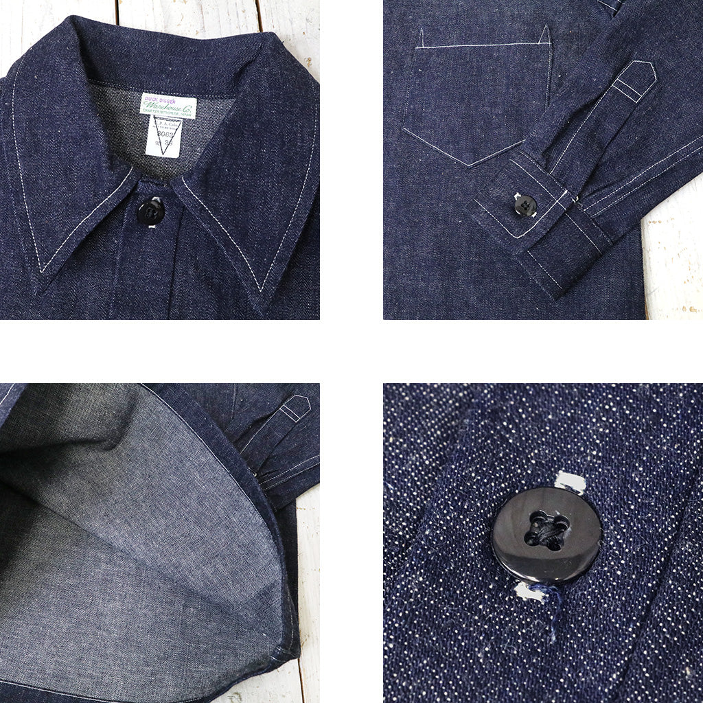 WAREHOUSE : Lot 3063 1930’S WPA ONE POCKET PULLOVER SHIRTS (INDIGO)