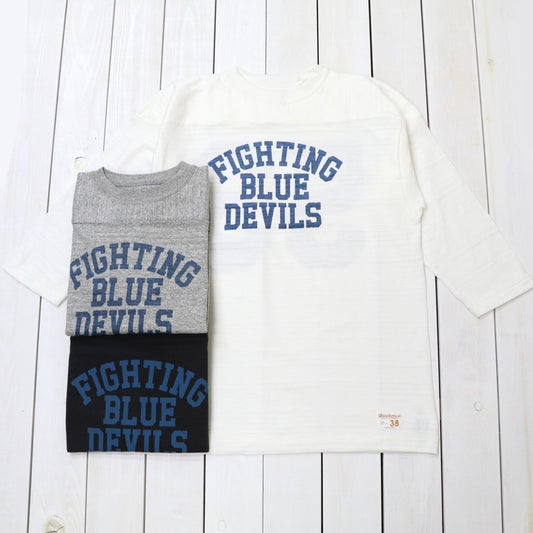WAREHOUSE : Lot 4063 7分袖フットボールT-BLUE DEVILS