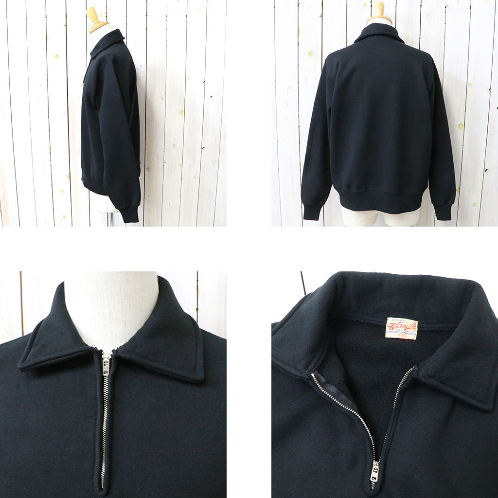 WHITESVILLE : HALF ZIP SWEAT SHIRT (BLACK)