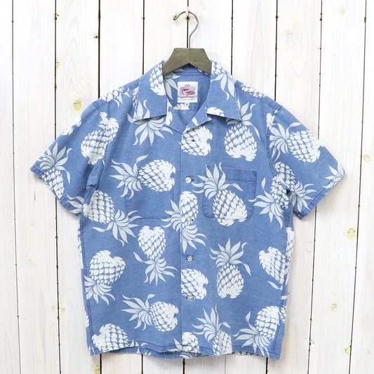 DUKE KAHANAMOKU『S/S INDIGO COTTON HAWAIIAN SHIRT -DUKE’S PINEAPPLE』(BLUE)