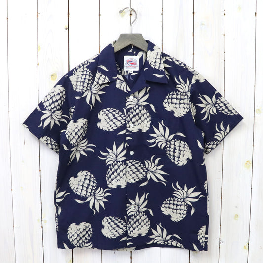 DUKE KAHANAMOKU『S/S COTTON HAWAIIAN SHIRT-DUKE’S PINEAPPLE』(NAVY)