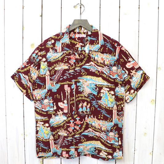 SUN SURF『S/S RAYON HAWAIIAN SHIRT-THE SONG OF HAWAII』(BROWN)