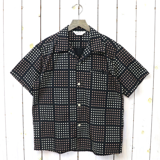 STAR OF HOLLYWOOD『TYPEWRITER COTTON S/S OPEN SHIRT -POLKA DOT』(BLACK)