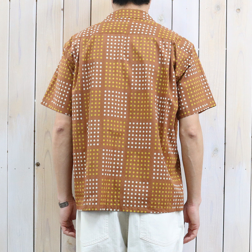 STAR OF HOLLYWOOD『TYPEWRITER COTTON S/S OPEN SHIRT -POLKA DOT』(BROWN)