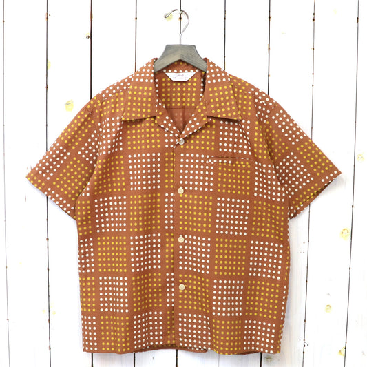 STAR OF HOLLYWOOD『TYPEWRITER COTTON S/S OPEN SHIRT -POLKA DOT』(BROWN)