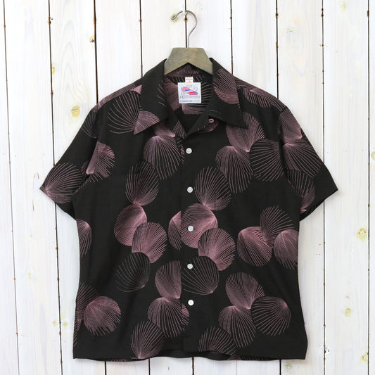 DUKE KAHANAMOKU『S/S RAYON HAWAIIAN SHIRT -DUKE’S SHELL』(BLACK)