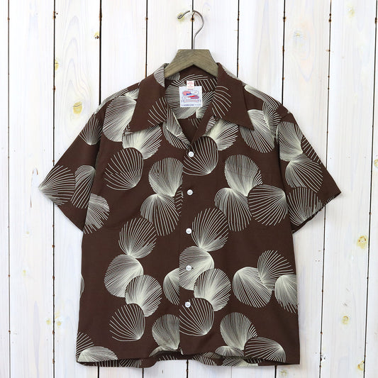 DUKE KAHANAMOKU『S/S RAYON HAWAIIAN SHIRT -DUKE’S SHELL』(BROWN)