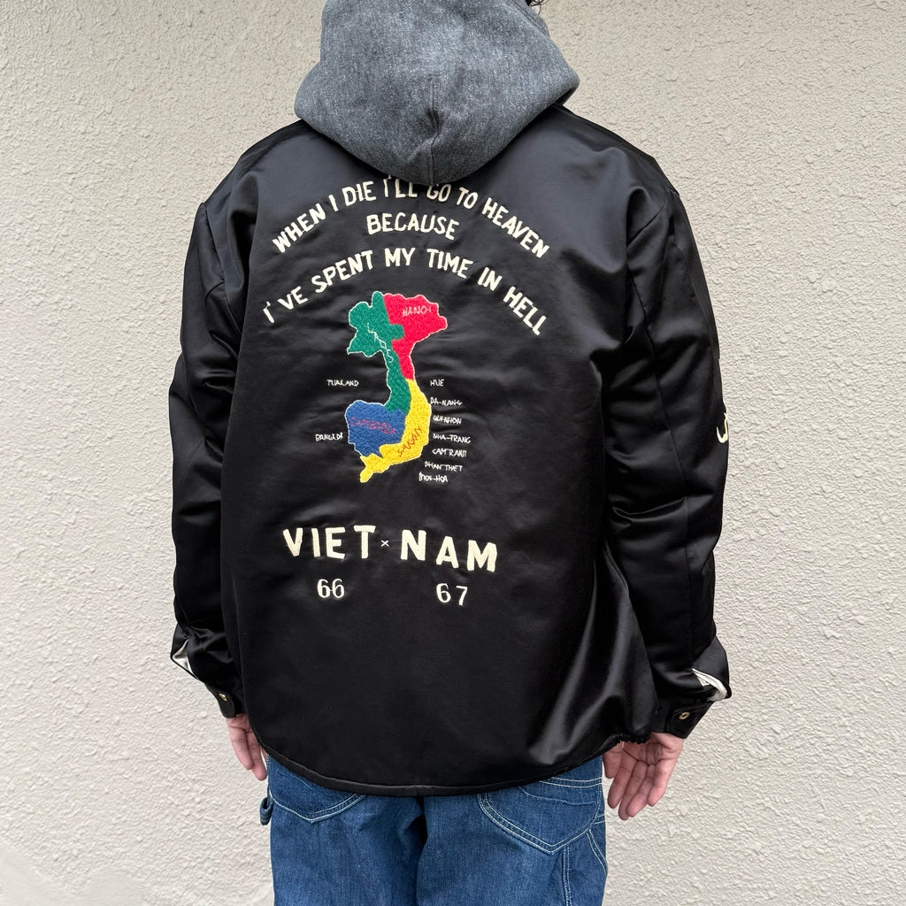 TAILOR TOYO : SATIN VIET-NAM JACKET "VIET-NAM MAP"