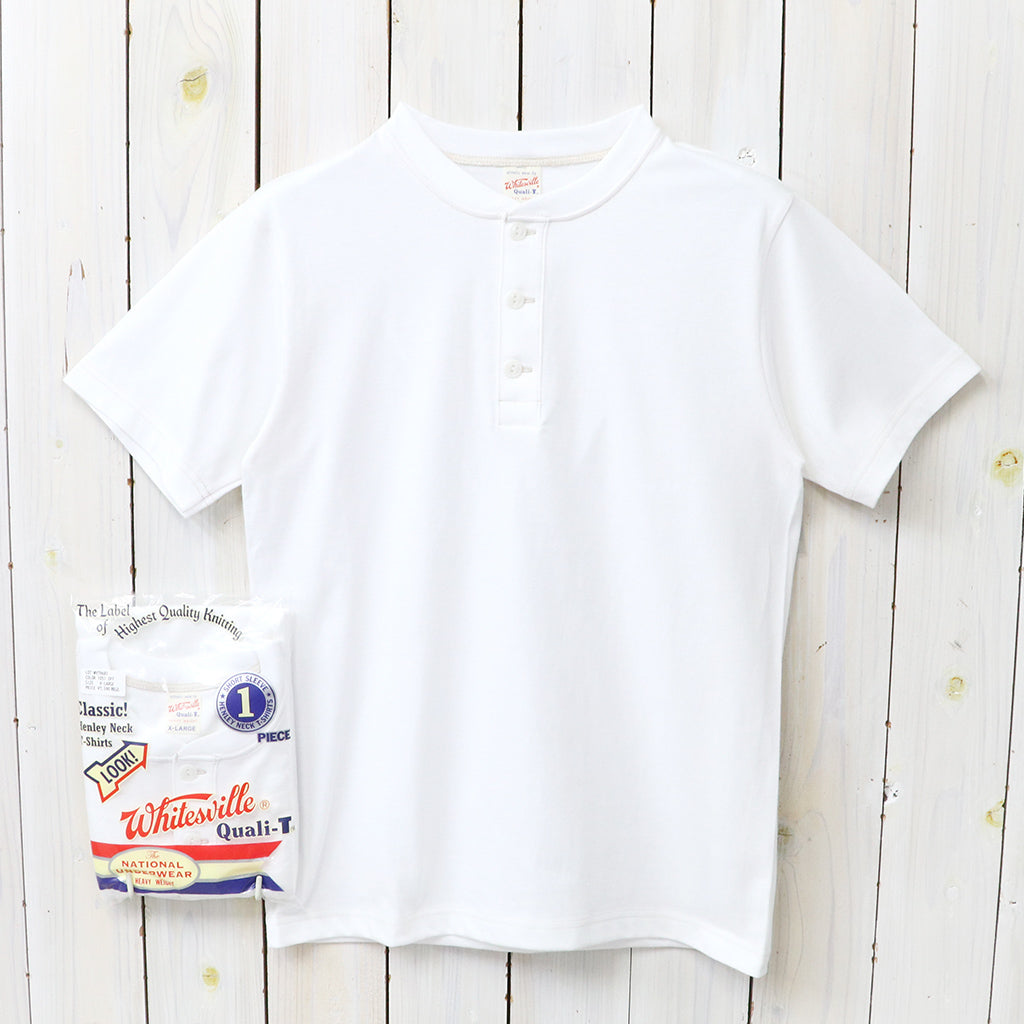 WHITESVILLE : S/S HENLEY T-SHIRT (OFF WHITE) – Reggieshop