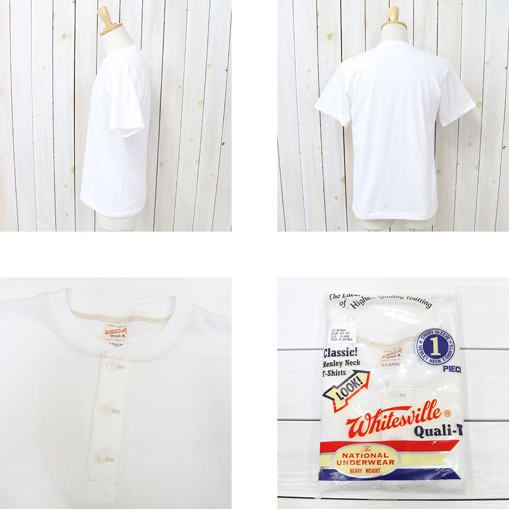 WHITESVILLE : S/S HENLEY T-SHIRT (OFF WHITE)