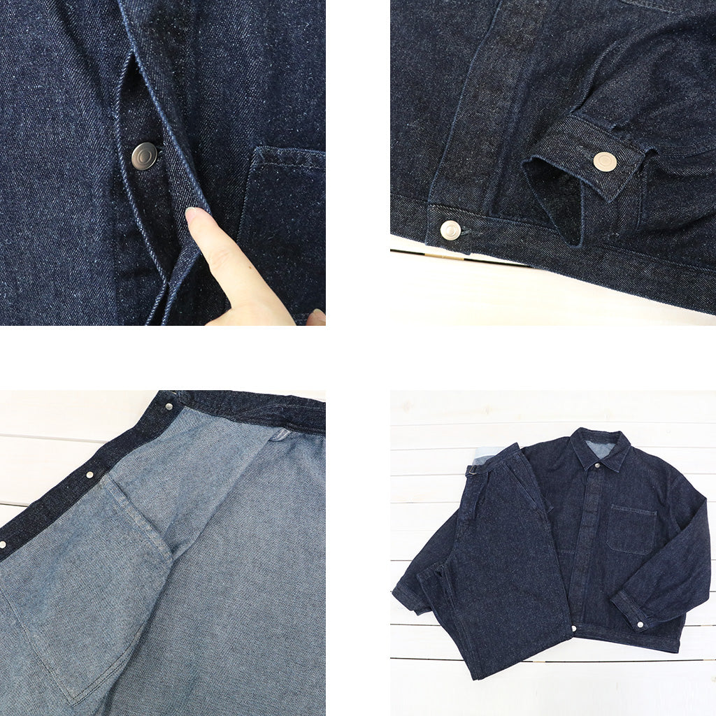 SANMONT : Silk Denim Work Jacket (Indigo)