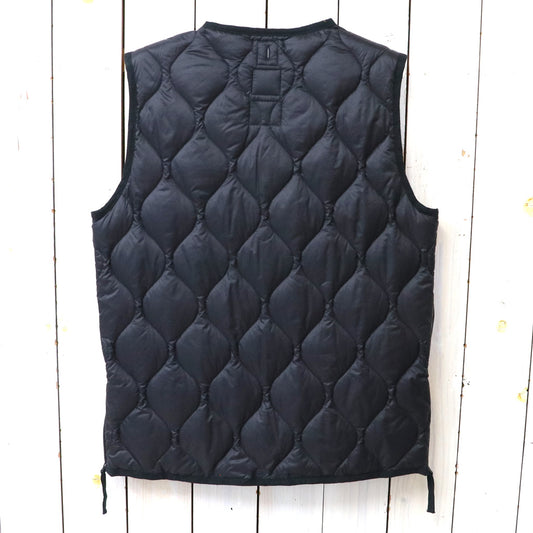 TAION : MILITARY V NECK W-ZIP DOWN VEST-SOFT SHELL (BLACK)