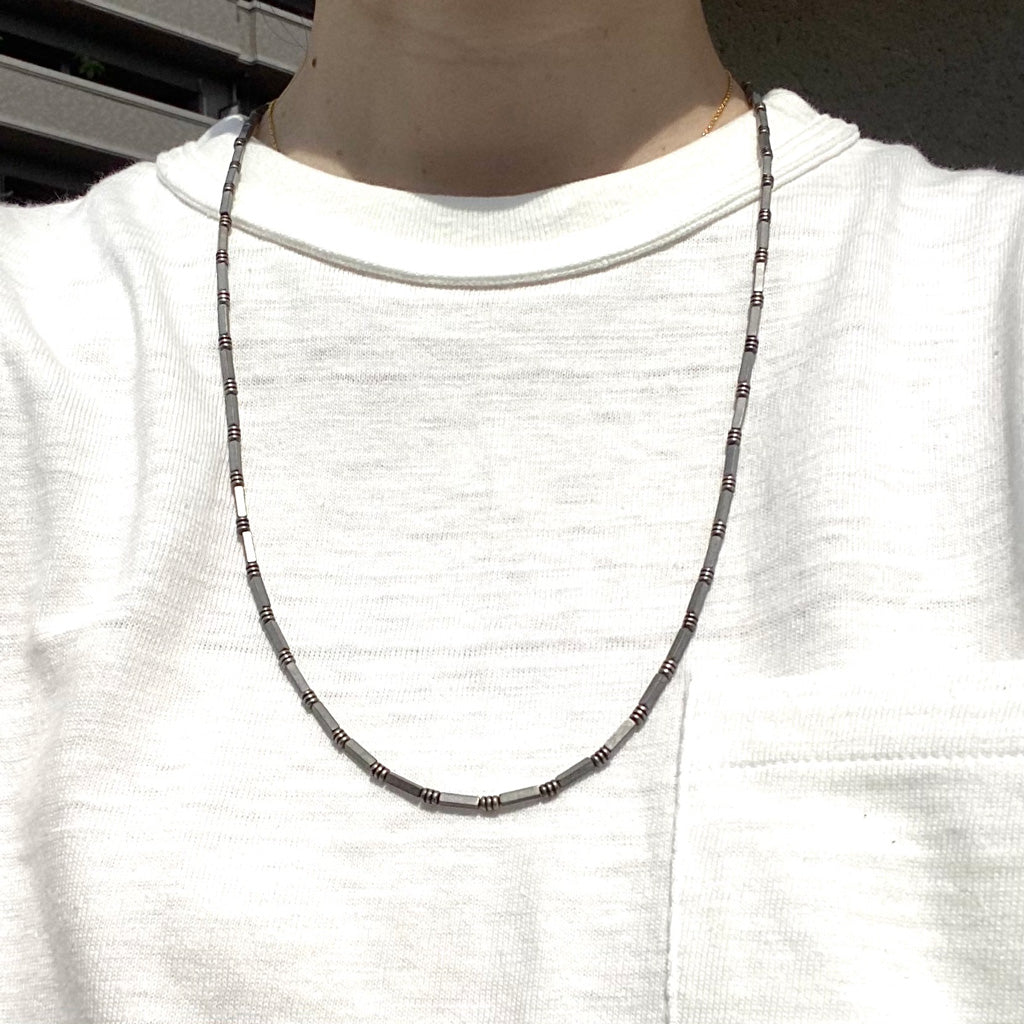 hobo『Beads Necklace Hematite』