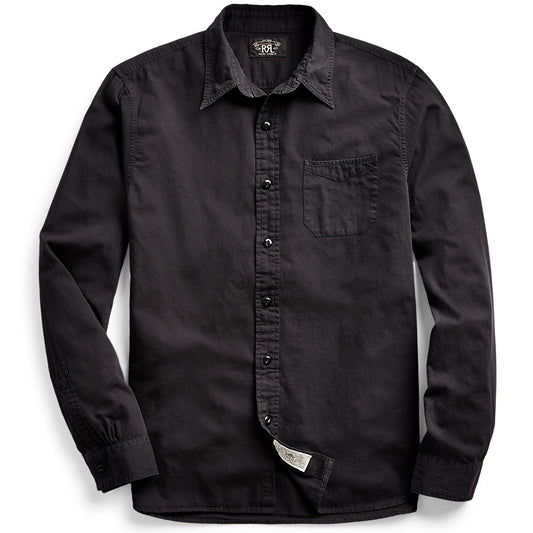 Double RL『GARMENT DYED TWILL WORK SHIRT』(BLACK)