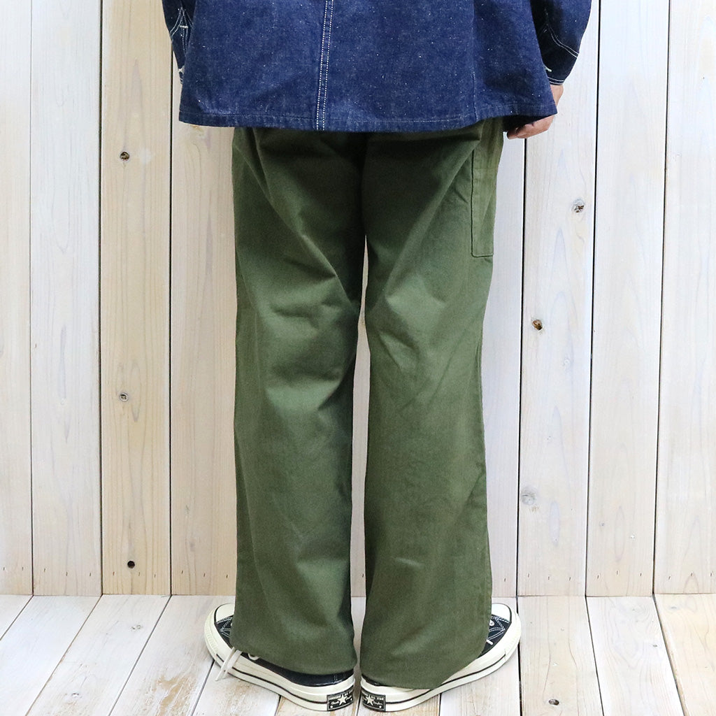 orSlow : WIDE FIT FRENCH WORK PANTS (ARMY GREEN)
