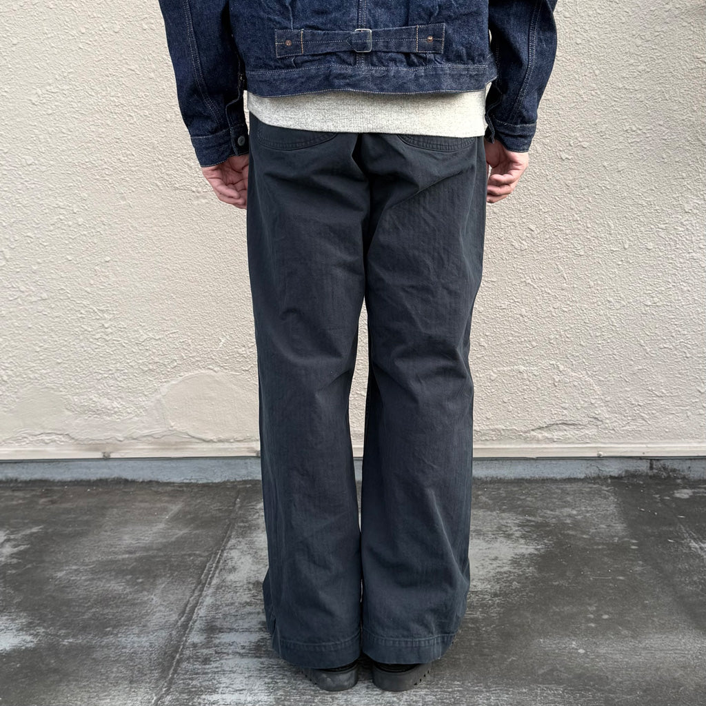 orSlow : USMC HERRINGBONE WIDE FIT UTILITY TROUSERS (BLACK)