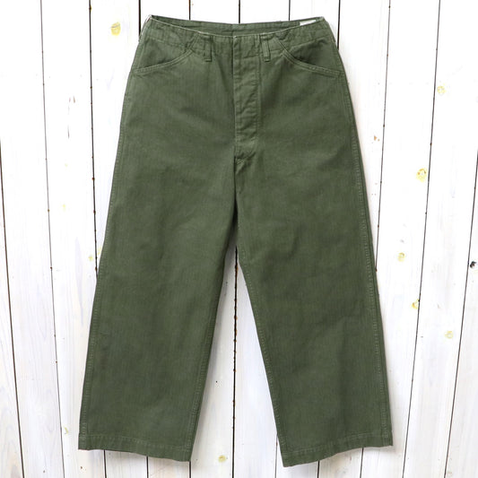 orSlow : USMC HERRINGBONE WIDE FIT UTILITY TROUSERS (DARK OLIVE)