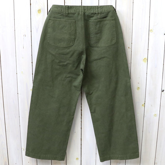 orSlow : USMC HERRINGBONE WIDE FIT UTILITY TROUSERS (DARK OLIVE)