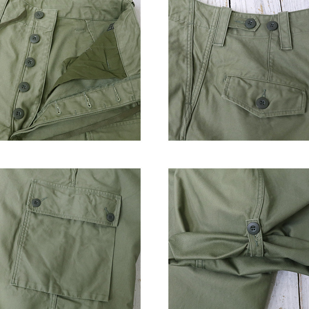 orSlow : WIDE FIT CARGO PANTS (ARMY GREEN)