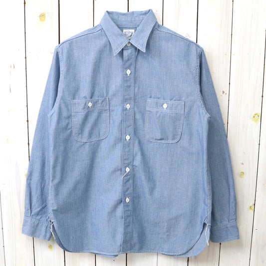 orSlow : RELAX FIT STRIPE CHAMBRAY WORK SHIRT (HICKORY) (01-8270-181)