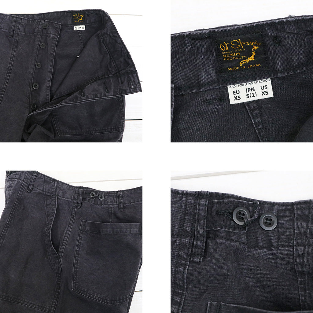 orSlow : SUMMER FATIGUE PANTS (BLACK) (01-5103-M61)