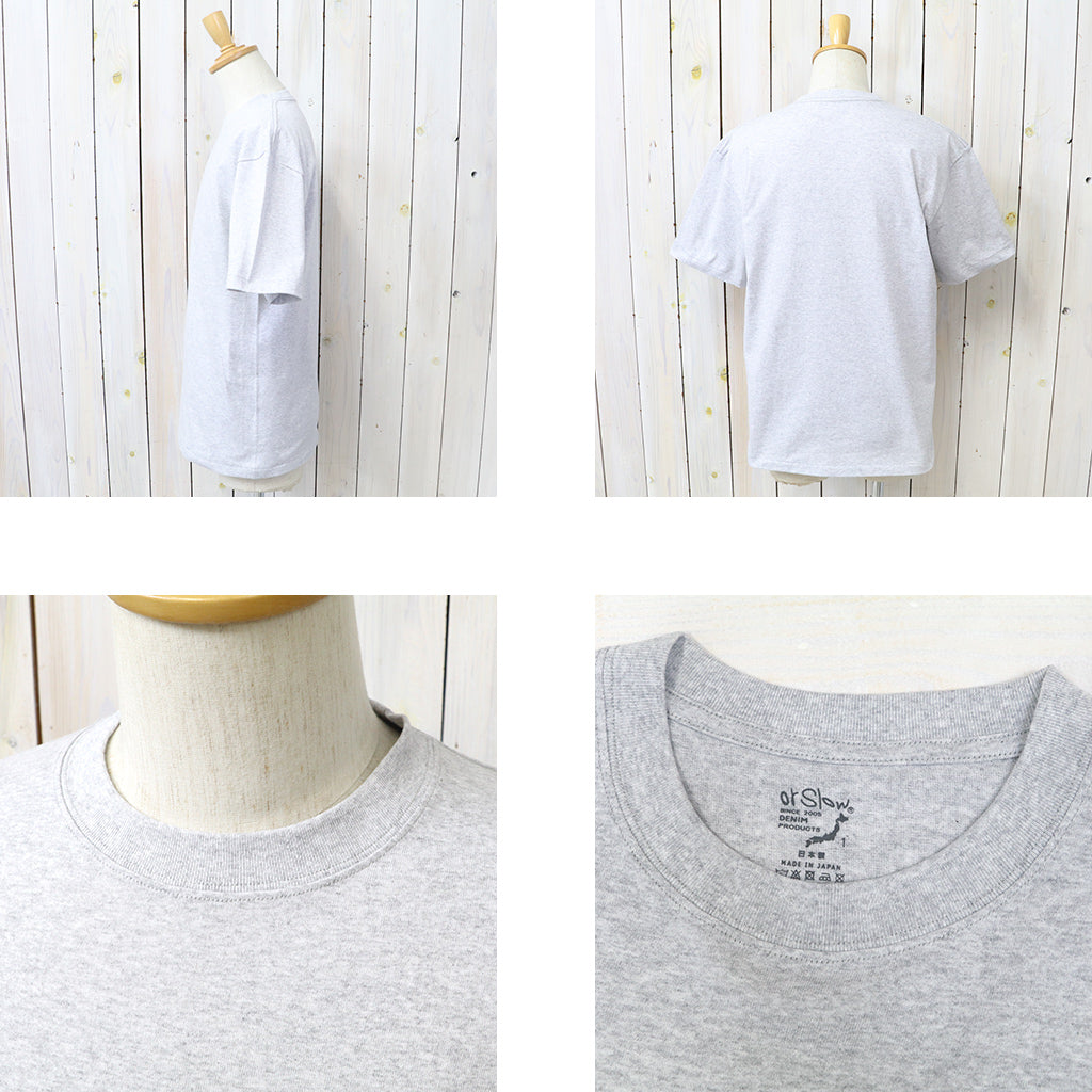 orSlow : JUST T-SHIRT (HEATHER GRAY) (01-0018-64)